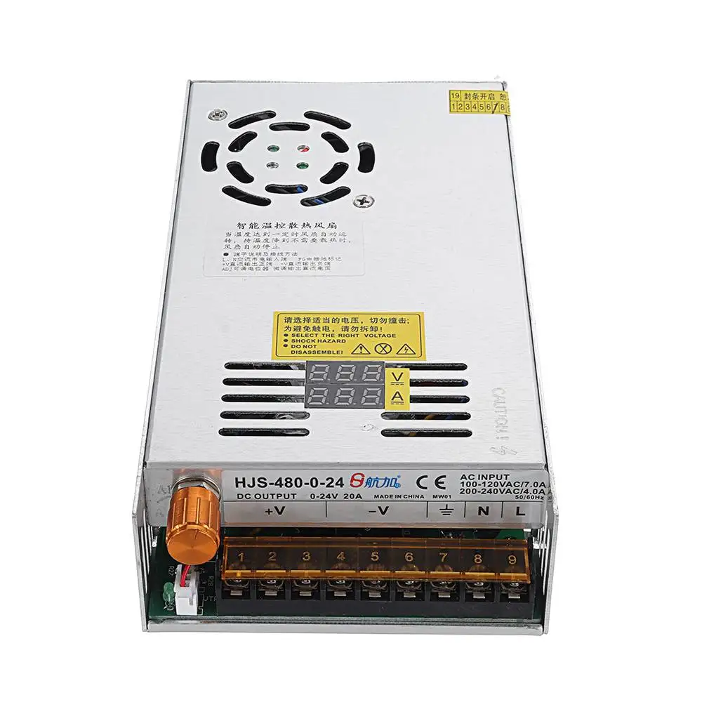 Переключение Питание трансформатор переменного тока 110/220V DC/DC 0-12/24/36/48V 480W с двойным ЖК-дисплей цифровой Дисплей Smart защиты адаптер