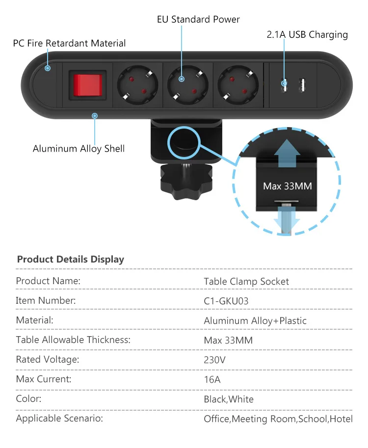 da ue reino unido au eua com 2 porta usb & interruptor