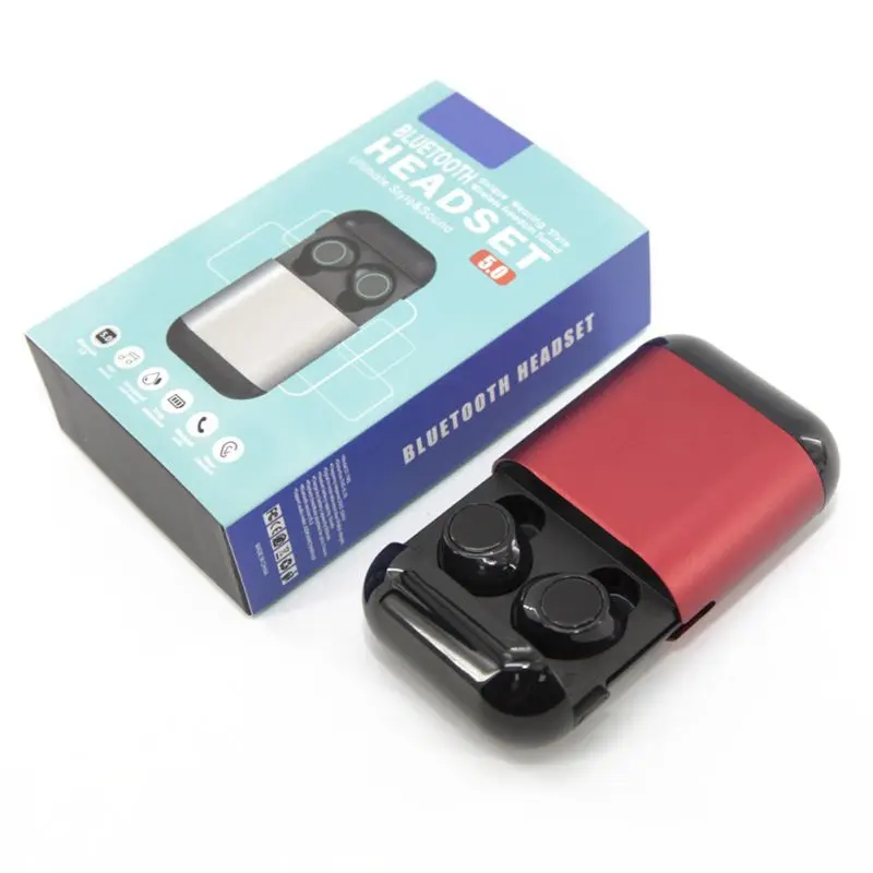 Мини-наушники-вкладыши TWS Bluetooth 5,0 наушники Водонепроницаемый для спорта \ бега \ игр на мобильном телефоне/видео Беспроводной наушники с зарядный чехол