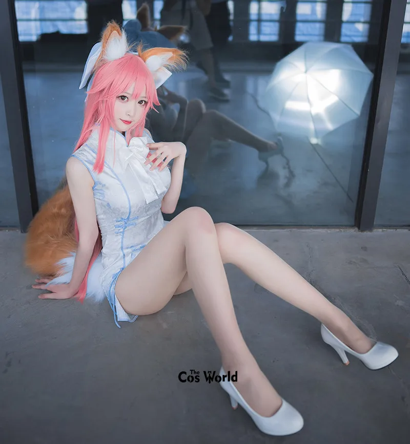 FGO Fate Grand Order Tamamo no Mae Cheongsam Dress Outfit Anime Customize Cosplay Costumes