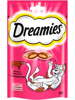 

DREAMIES DREAMIES goodies for cats with beef pads