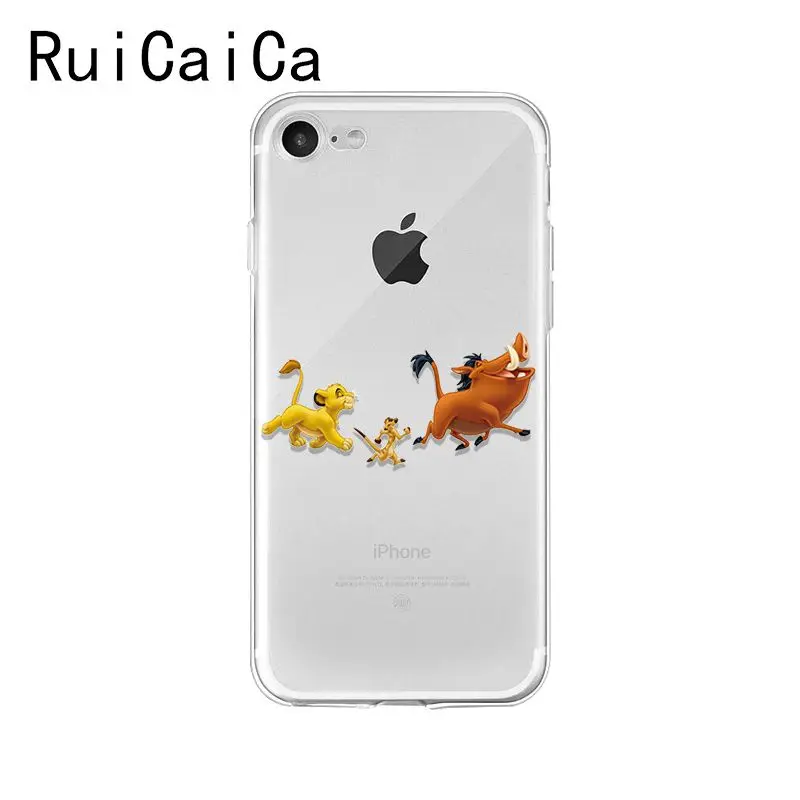 A16 Ruicaica лев Король Simba мультфильм Мода Новинка чехол для телефона Fundas для iPhone 8 7 6S Plus X XS MAX 5 5S SE XR 10 Чехол - Цвет: A16