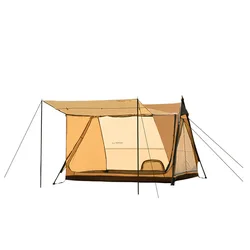 Tente de Camping en forme de A pour voyage en plein air, série 210D Oxford, avant toit étanche pour 2 personnes avec abri solaire 