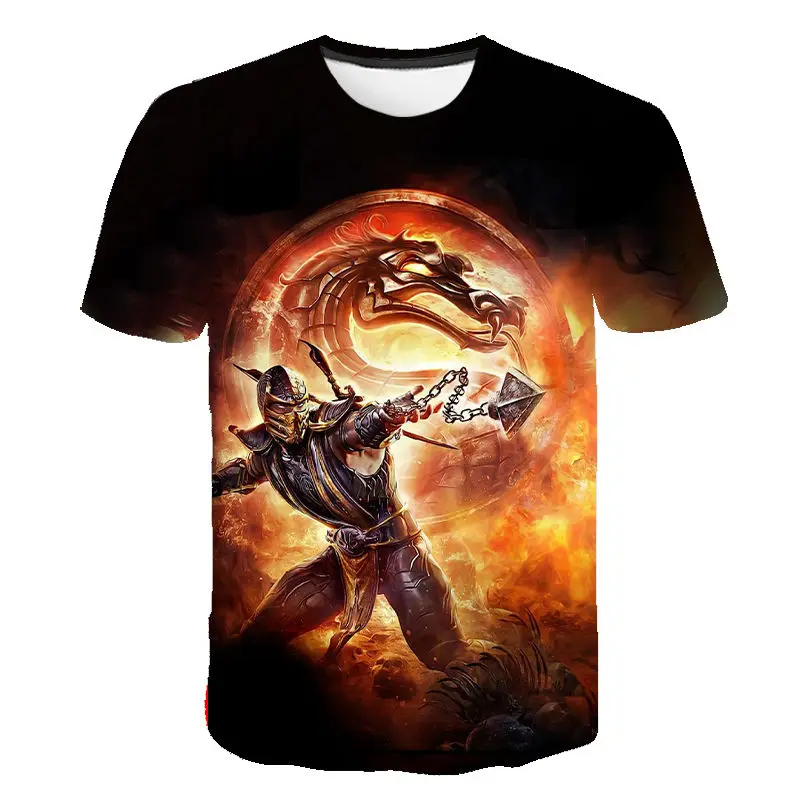 Mortal Kombat 3D Print T-shirt Men Women Fighting Game MK Streetwear Fashion Short Sleeve Unisex T Shirts | Мужская одежда