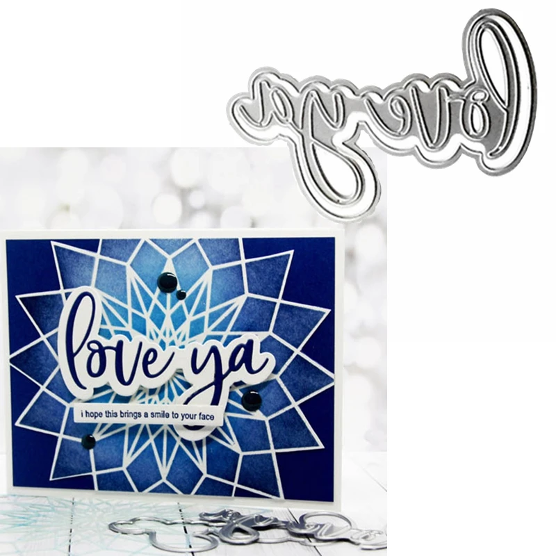Love ya фраза металлические Вырубные штампы трафареты Die Cut для изготовления