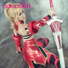 Dokidoki-r gra los Cosplay los/Apocrypha Mordred przebranie na karnawał Mordred bitwa garnitur kobiety kostium Halloween FGO