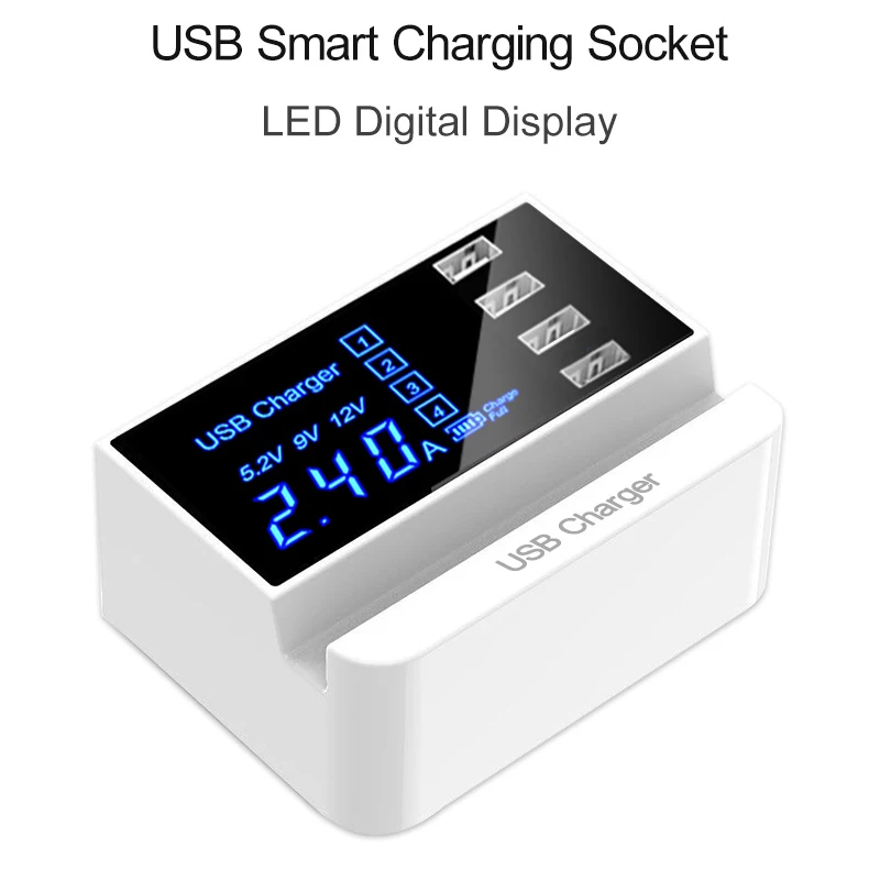 4 порта USB несколько зарядных устройств концентратор 5 в 4A Настольный Мульти USB настенное зарядное устройство для мобильного телефона смартфон планшет USB зарядное устройство EU US UK