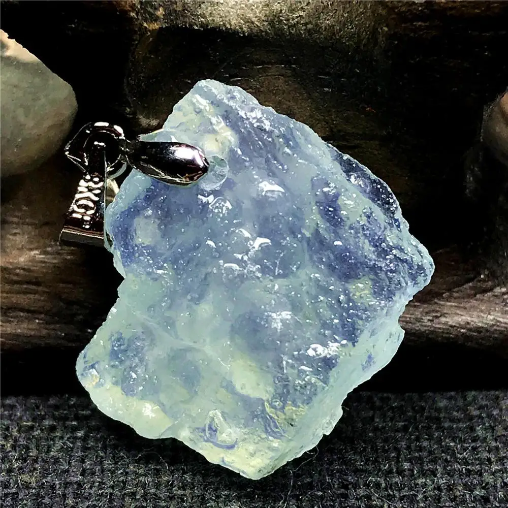 

Genuine Natural Blue Clear Aquamarine Stone Pendant For Woman Man Crystal 20x16x7mm Beads Silver Gemstone Fashion Jewelry AAAAA