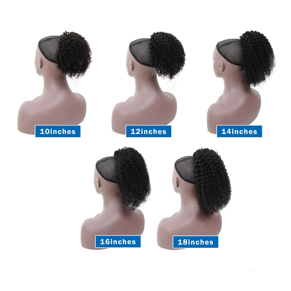 MRSHAIR афро кудрявые хвосты 4b 4c пышные Кули для черных женщин Remy волосы грубые
