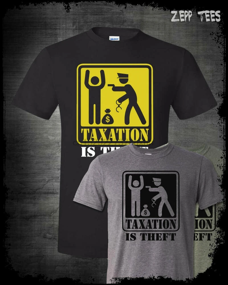Taxation Is Theft Warning Shirt Ron Paul Libertarian Anti Taxes Alex Jones 1776 |