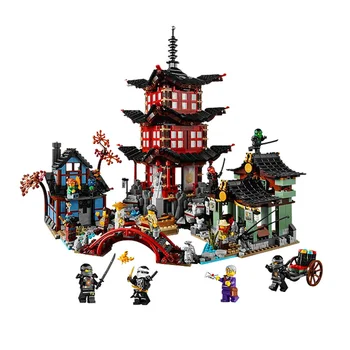 

New 2150pcs 10427 of Stiix Temple of Airjitzu Ninjagoe Thunder Swordsman lepininglys Building Blocks Bricks Toys 70751