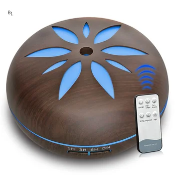 

550ml Ultrasonic Humidifier Aroma Essential Oil Diffuser Wood Grain Cool Mist Humidifier Aromatherapy Diffuser With 7 Color LED