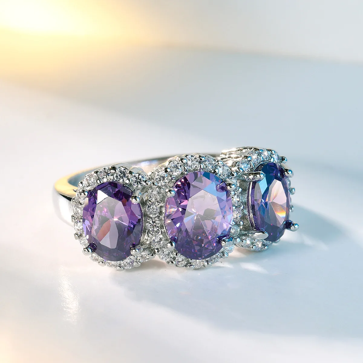 Crystal Stone Ring Zircon Engagement Ring for Women Wedding Rings crystal rings,zircon rings,engagement rings,wedding rings