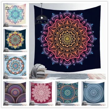 

Fuwatacchi Large Mandala Indian Tapestry Wall Hanging Bohemian Beach Mat Polyester Thin Blanket Yoga Shawl Mat Blanket