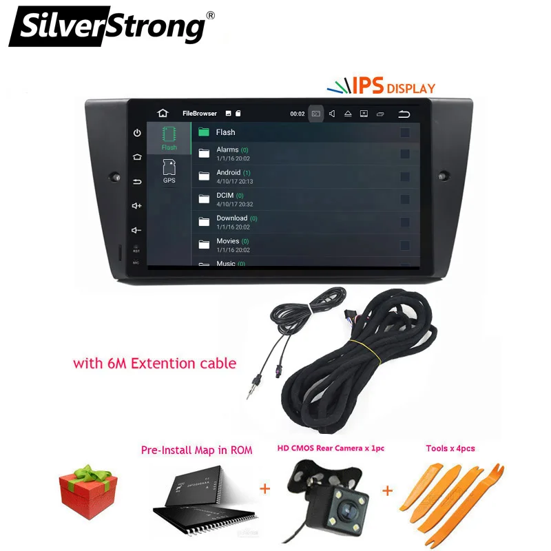 Android 9 0 ips 1DIN Автомобильный NAVI для BMW E90 318 320i E92 E91 330 328 M3 Rover SilverStrong 4 Гб ОЗУ 32 ПЗУ DSP