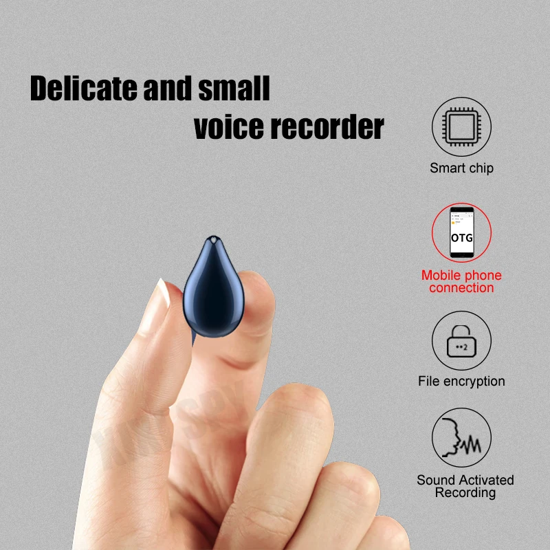 Mini Voice Activated Recorder Digital Recording Device Sound