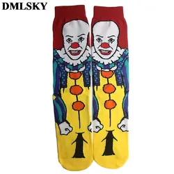 DMLSKY Stephen King's It забавные Женские носочки мужские модные хлопковые носки с 3D принтом носки с рисунками новинка носки M3719