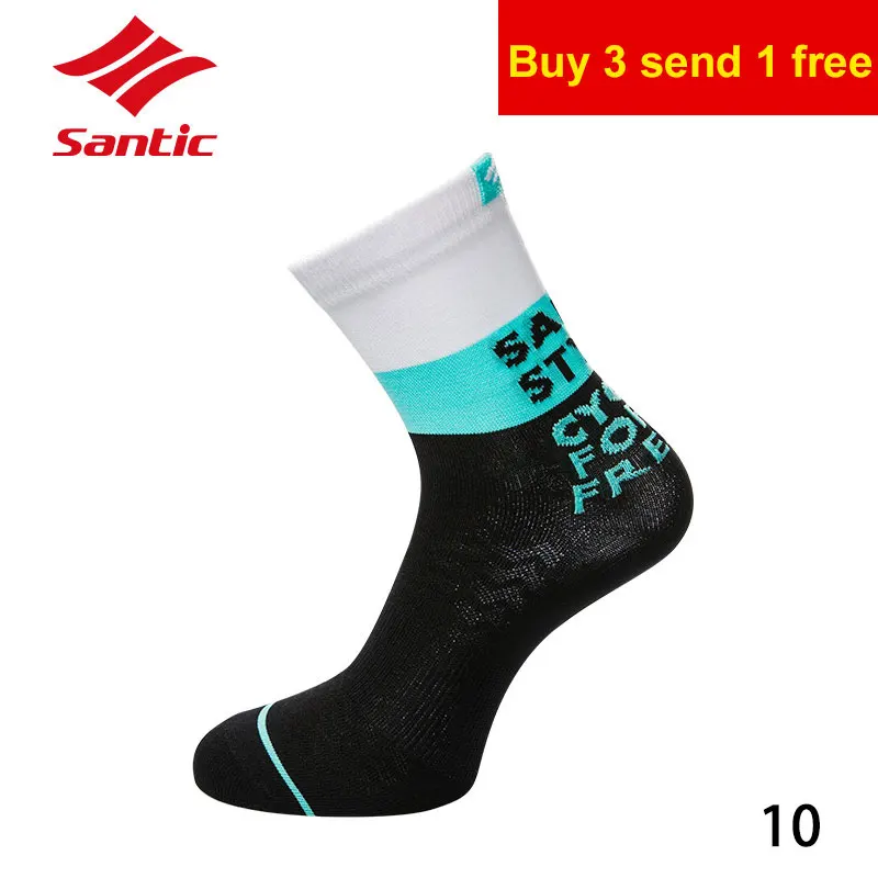 Santic-Calcetines de Ciclismo antisudor para hombre y mujer