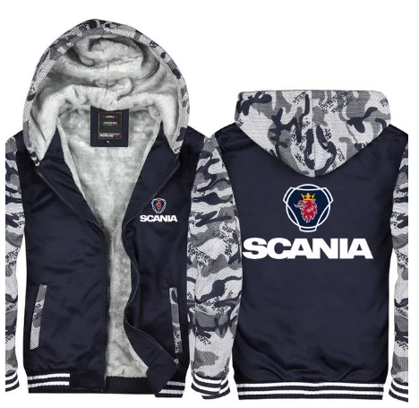 Зимняя Толстая куртка с капюшоном толстовка с капюшоном на молнии Scania стильная повседневная утепленная куртка на молнии S-5XL a c - Цвет: 3