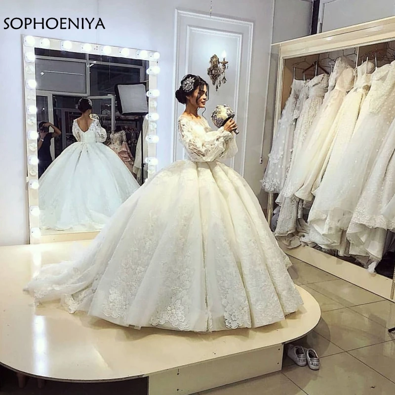 

New Arrival Ivory Ball gown wedding dresses robe de mariee Wedding gown 2019 trouwjurk boho wedding dress Vestido de novia