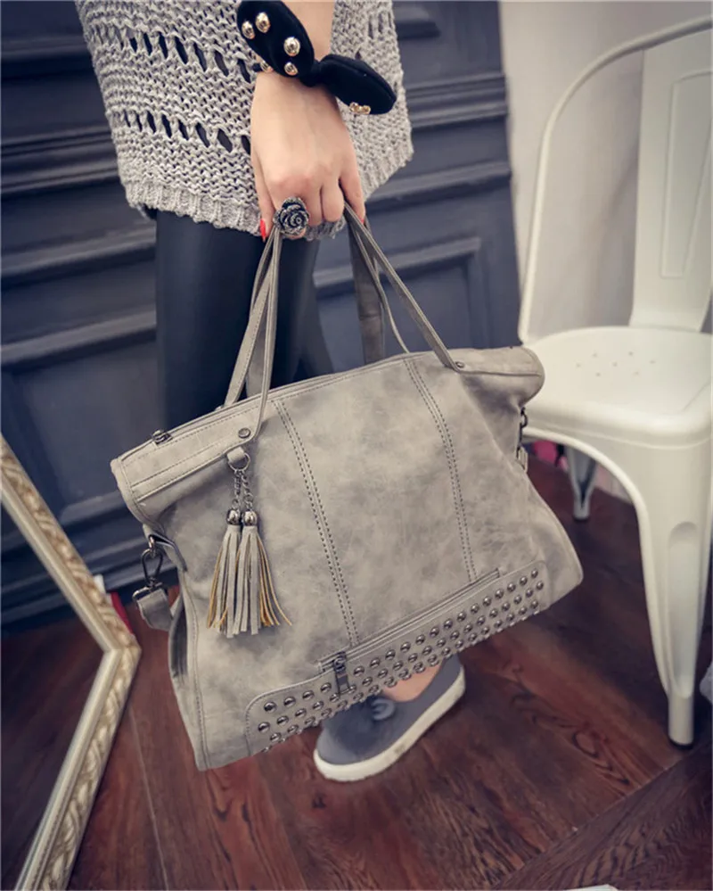 Женские роскошные сумки, дизайнерские матовые сумочки высокого качества, большие сумки-шопперы для женщин - Цвет: GRAY