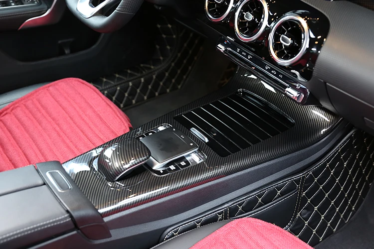Для Mercedes Benz A Class W177 углеродное волокно ABS Автомобильная центральная консоль защита рамка отделка Аксессуары