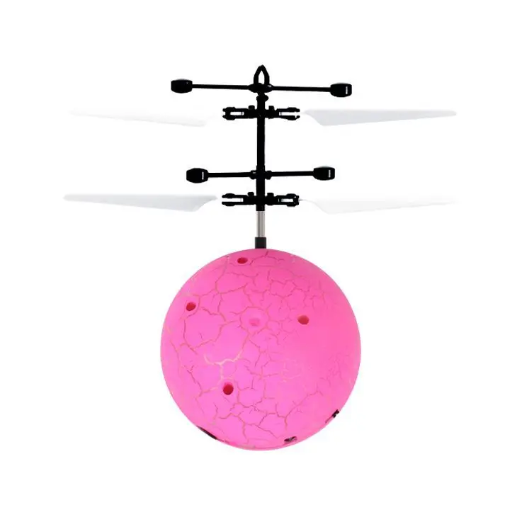 Mini Drone Santa Claus Flying Ball LED Luminous Balls Electronic Quadcopter Magic Sensing Helicopter Toys For Children Christmas - Color: Football