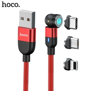 Магнитный кабель HOCO USB Type-C, для iPhone 12, 11, Xiaomi, вращающийся на 540 градусов, с поддержкой быстрой зарядки