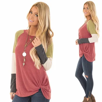 

Spring summer print T shirt patchwork tshirts women harajuku long sleeve tops o-neck T-shirts 2020 casual new female clothes