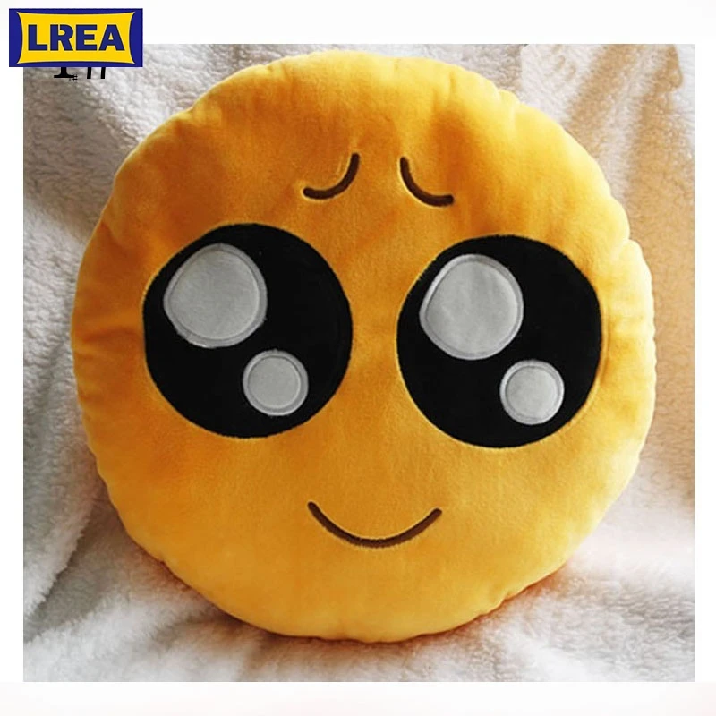 

pretty Soft cute Emoji Smiley Emoticon Pretty Round Cushion Pillow Stuffed Plush Toy Doll Christmas 30cm
