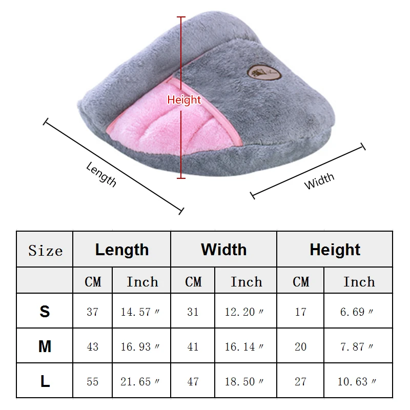 Thick Puppy House Pet Cat Dog Soft Warm Nest Winter Kennel Bed Multi-function Cat Cave Sleeping Bag Mat Pad Tent Pet Cozy Bed 45