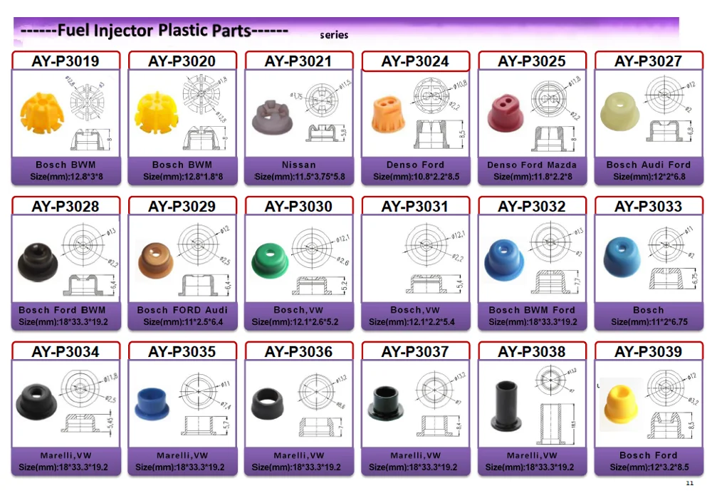 Fuel Injector Plastic Pintle Caps Fuel Injector Removal Tool Fuel Injector Repair Kit 4pcs With Many Types For Bwm Audi Nissan