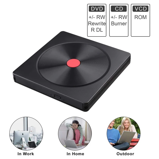 Lecteur optique externe USB de type C, lecteur DVD portable CD +/RW, lecteur  DVD pour Mac, ordinateur portable, PC Windows, CD Dean Burner Drive -  AliExpress