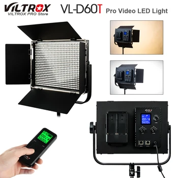 

Viltrox VL-D60T Pro 60W Wireless Remote Studio Video LED Light Bi-Color & Dimmable +DC Power Adapter for Photography Interview