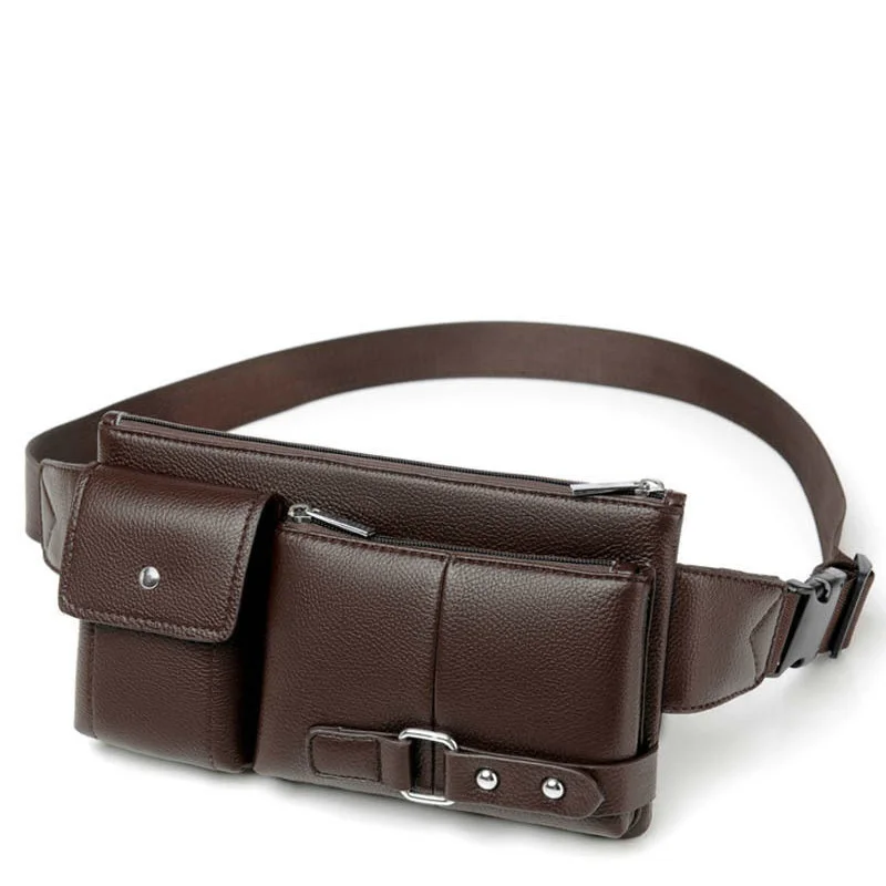Мужская поясная сумка из искусственной кожи для телефона дорожная маленькая