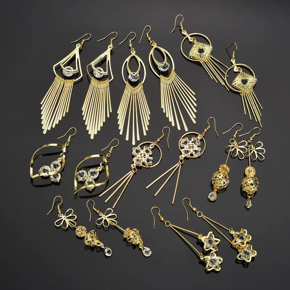 

Hello Miss Exquisite punk metal earrings frosted geometric tassel earrings clothing accessories women's earrings jewelry