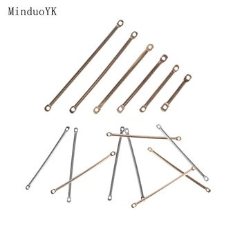 

50Pcs/lot Double Cylinder Bar Pins Jewelry Findings DIY Earring Accessories Beading Needle Connectors Pins For Earrings Making