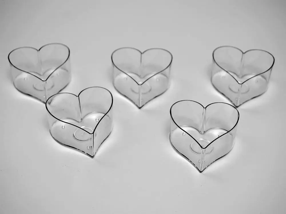 DIY Makinng большое сердце Поликарбонат подсвечники 40 шт