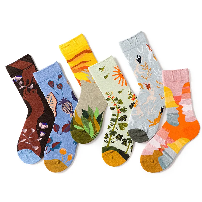 

Skateboard Streetwear Couple Short Cotton Socks Happy Women Men Unisex Warm Funny Graffiti Personality Creative Trendy Socks