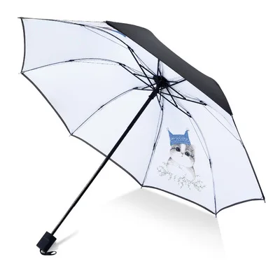 Портативный 3 складной мини карманный зонт от солнца, дождя, дождя, для женщин и мужчин, анти УФ Карманный Компактный зонтик, детский зонтик, подарок для девочки, Прямая поставка - Цвет: as picture