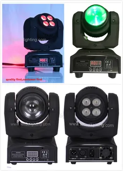 

E-12/set Double faces wash-beam RGBW 4pcs*10 watt led mini wash beam moving head dj disco light