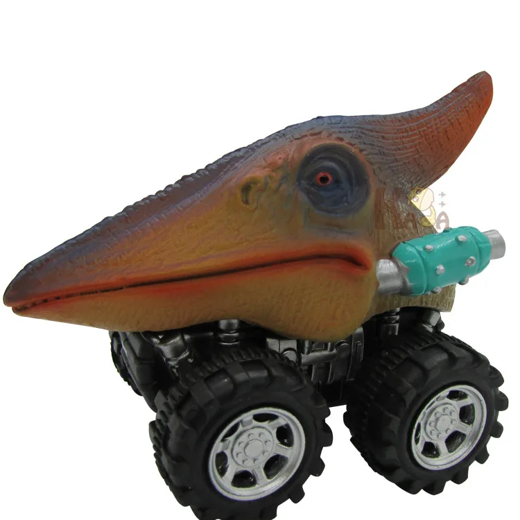 Hot sale Mini Dinosaur Car Model Children's Toy Dinosaur Pull back car Toy Tyrannosaurus Car Action Figure Toys Christmas gifts - Цвет: F