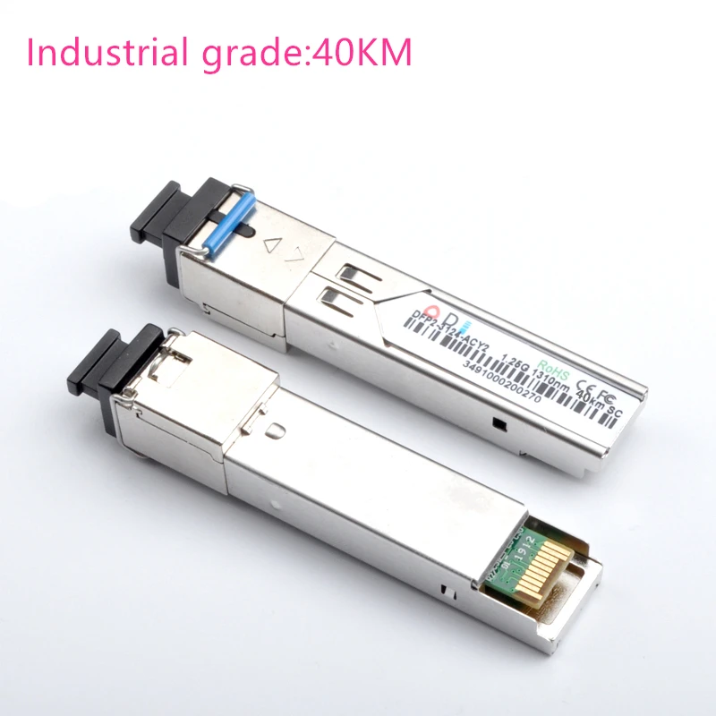 Industrial grade40KM SC SFP волоконно-оптический модуль промышленного класса-40~+ 80 по Цельсию 1.25G20/40/60/80/100 км 1310/1490/1550nm Совместимый оптический модуль - Цвет: Industrial grade40KM