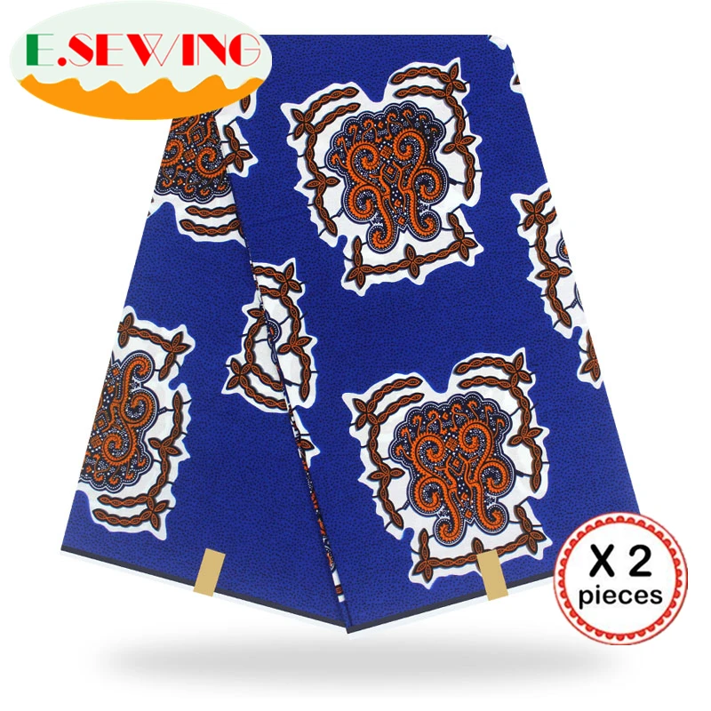 Африканская восковая ткань с принтом Анкара для шитья Анкара африканская ткань 12 ярдов нигерийская хлопковая ткань Гана для платья 90119