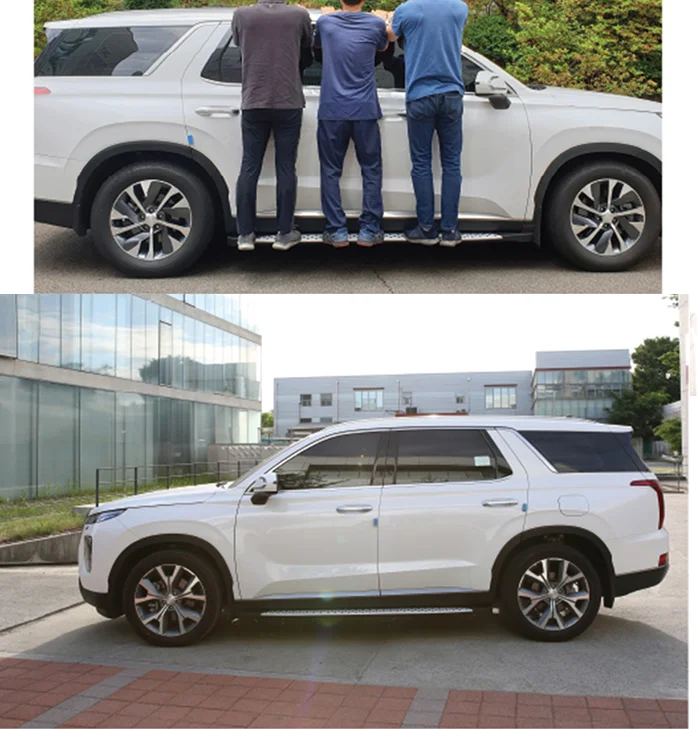 BM W стиль алюминий Fit hyundai Palisade Беговая доска боковой шаг nerf бар высокого качества