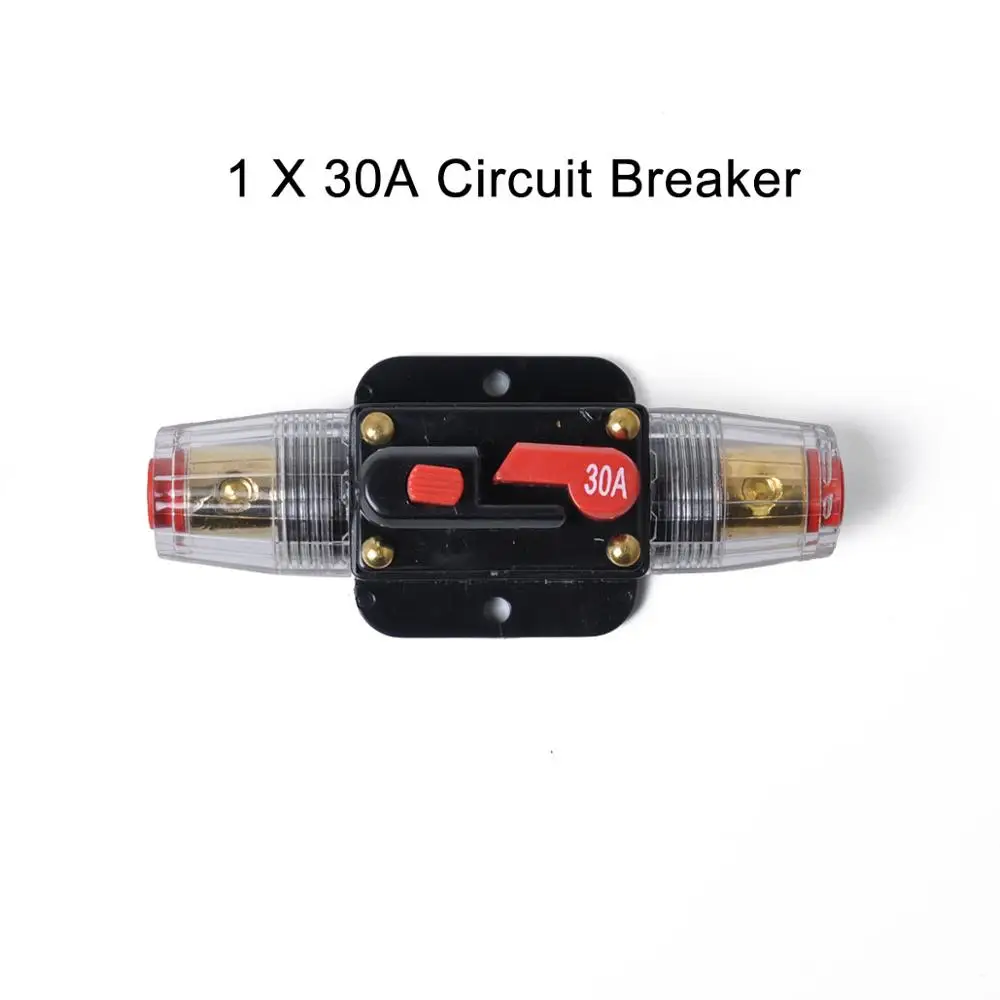 1 PCS DC 12V стерео аудио автоматический выключатель Встроенный предохранитель 30/40/60/80/100AMP для автомобиля, морской, БОСТ, велосипед, RV, и т. д - Цвет: 1 PCS
