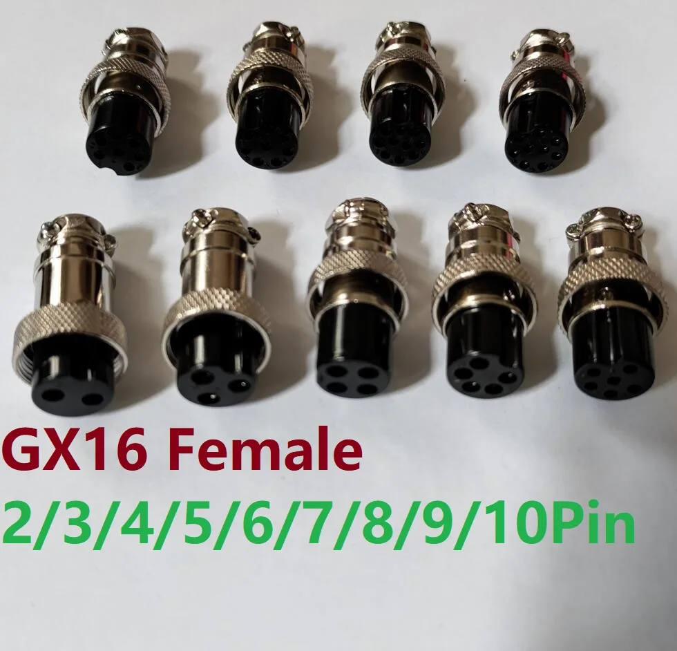 

100PCS Gx16 Aviation Connector Female Part 2Pin 3Pin 4Pin 5Pin 6Pin 7Pin 8Pin 9Pin 10Pin Circular Socket