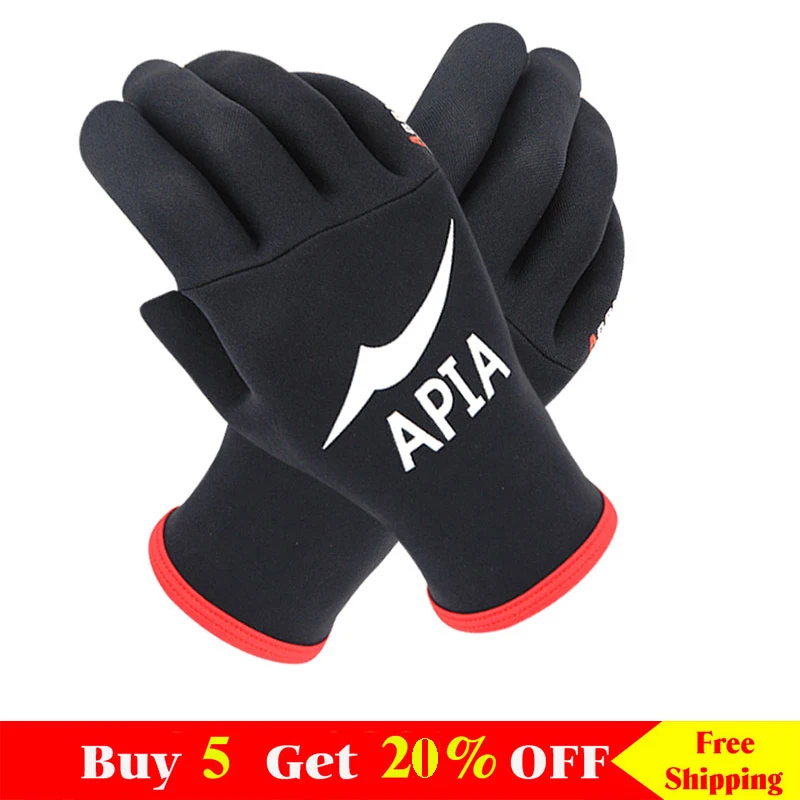 Fishing Gloves Japanese APIA Rowing Men Water Proof Undefined Titanium Gloves For Fishing Accessories Fingerless Winter Spring