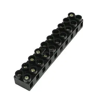 

500V 20A 10 Position Screw Terminal Covered Barrier Strip Block
