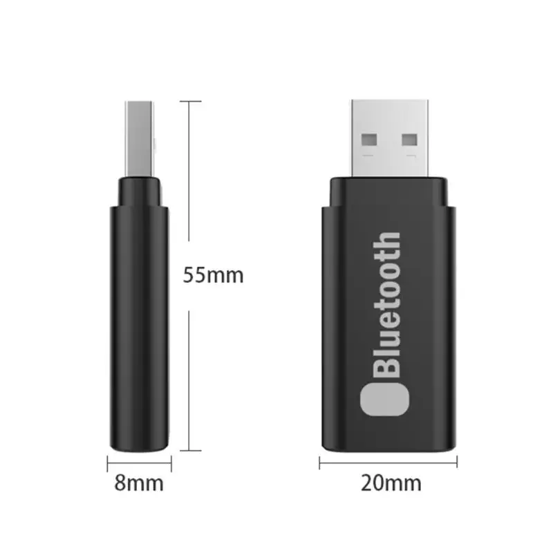 2 в 1 Bluetooth 5,0 передатчик приемник 3,5 мм разъем 100 Мбит/с USB аудио динамик адаптер ключ автомобильный комплект для дома и офиса техника